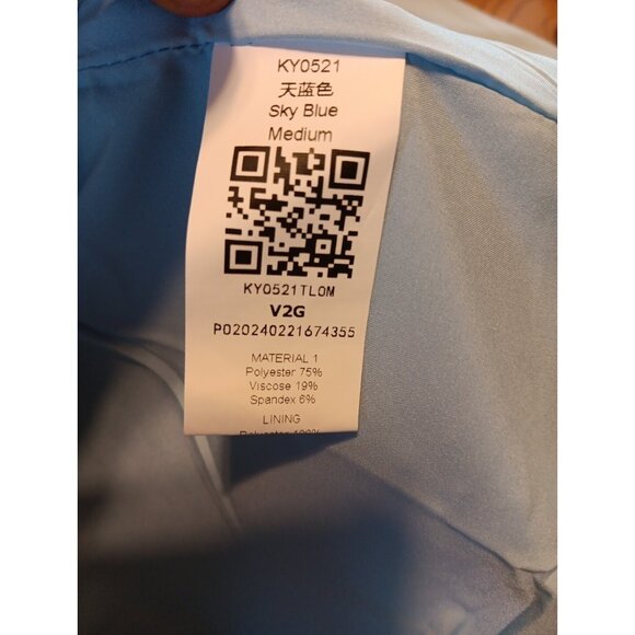 Cicy Bell Womens M Blazer Button Closure Sky Blue Office Career  Business NWT - Picture 4 of 5